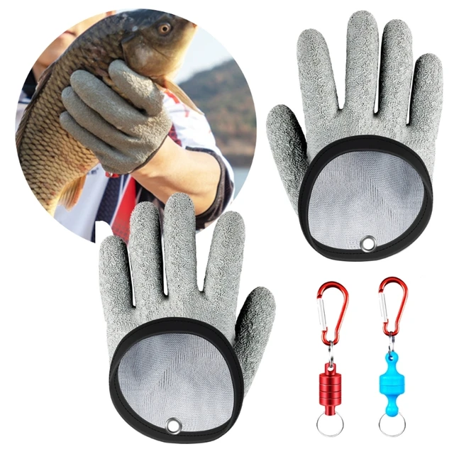 1 Pair Professional Catch Fish Gloves Fishing Gloves With Closure -  AliExpress