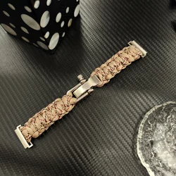 Durable Nylon Climbing Watch Strap with Paracord - Universal 18/20/22mm - Galaxy 8 44mm (A001)