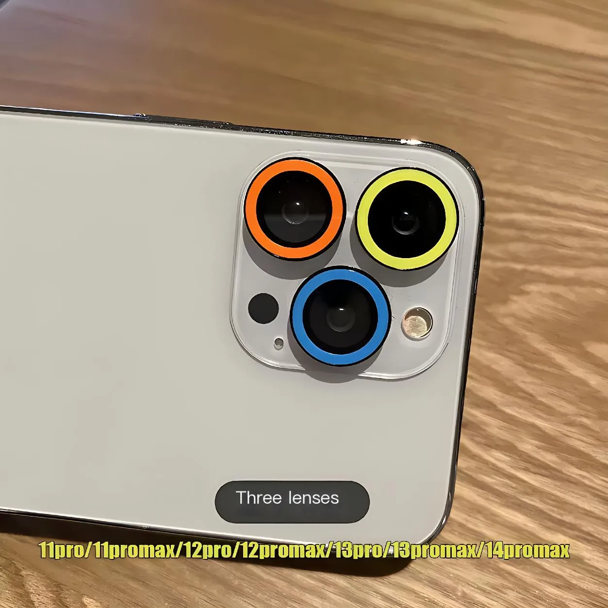 Luminous Ceramic Tempered Glass Camera Protector with Glowing Lens Cap