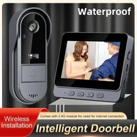 Sonnette d'interphone sans fil, Vision nocturne, écran HD 4,3 pouces LPS, caméra vidéo, sécurité domestique intelligente, sonnette visuelle 1