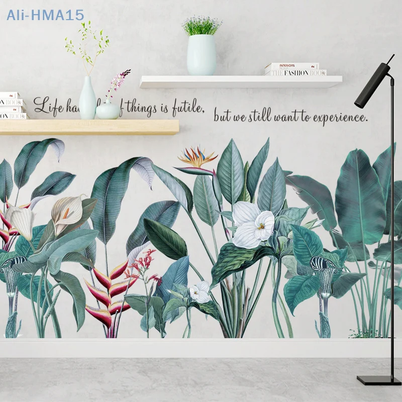 

Plant Flower Wall Sticker Home Living Room Decor Vinyl Wall Sticker Flower Sofa DIY Kids Door Mural Wallpaper