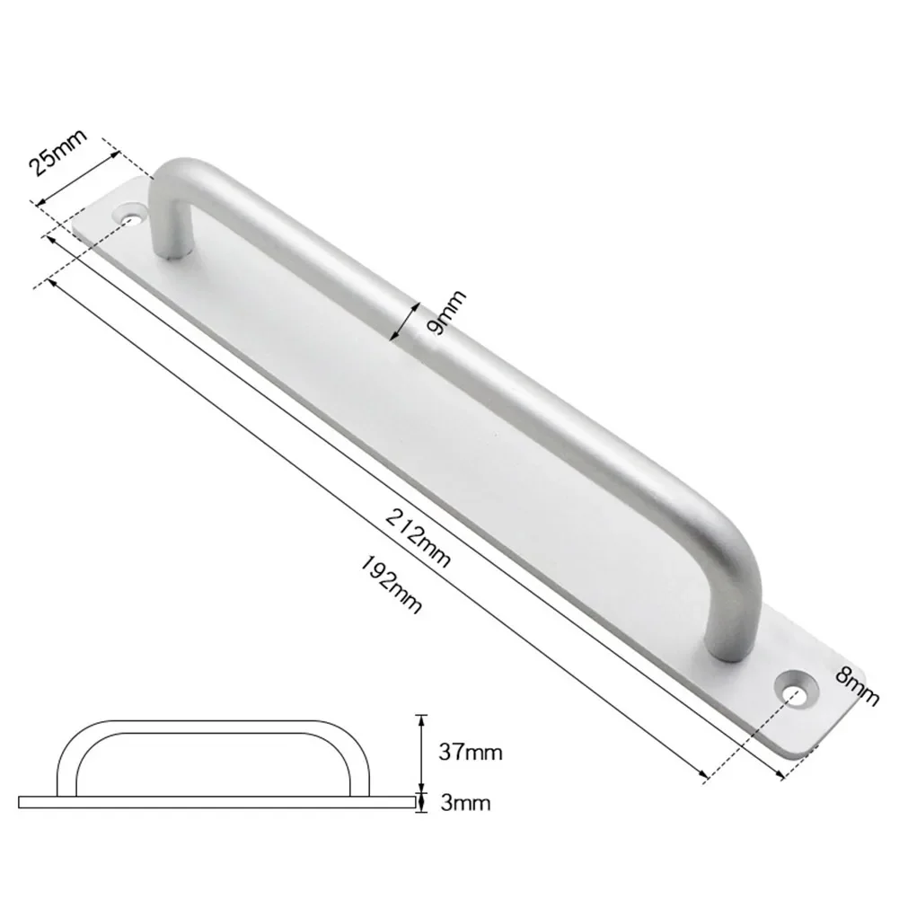 Aluminum Alloy Door Handle Push-pull Balcony Gate Pulls Knob Furniture Sliding Door Handle Pull Push