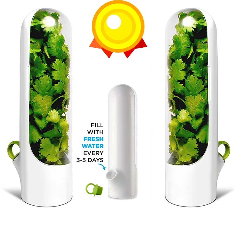 Premium Herb Keeper And Herb Storage Container,keeps Greens And