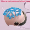[Color random] 1/2/3Pcs General silicone Helmet liner ventilate breathable non-slip helmet gasket Cycling Anti compression hair 1