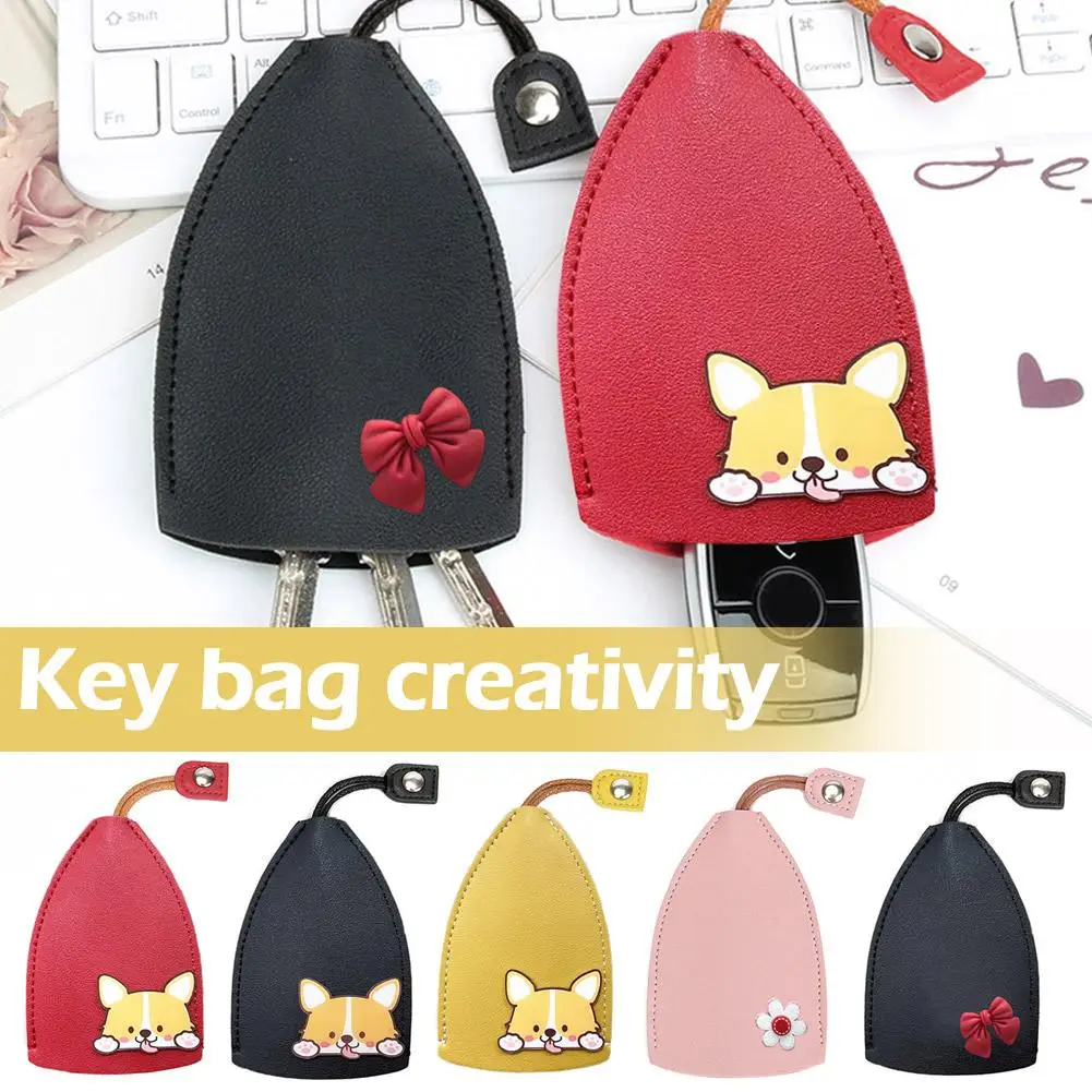 1pc Cute Cartoon Key Protector Car Key Holder Household Organizer