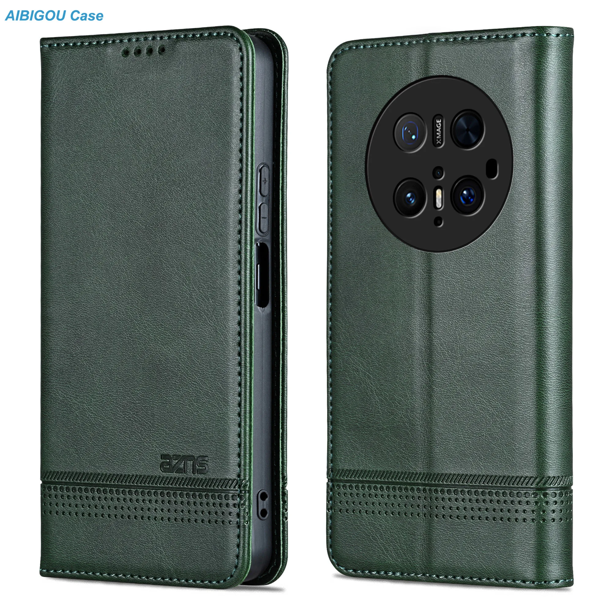 Luxury Leather Flip Wallet Case - Retro Skin Design, Full Protective Cover