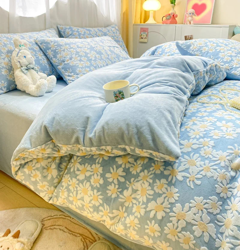 1pc Thicken Winter Duvet Cover Warm Milk Velvet Comforter Cover Double Side Velvet Bed 3D Carve Flower Comforter Set Bedding Set Sd4b6cbaa1ae743cfa1d53b28828d9de1b