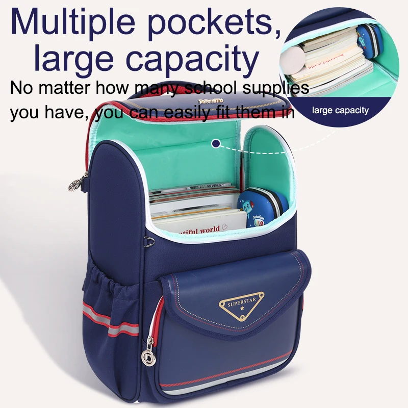 New Stylish Large Capacity School Bag Load Relief Primary School Students Backpack Comfortable Waist Spine Protect Backpack 3