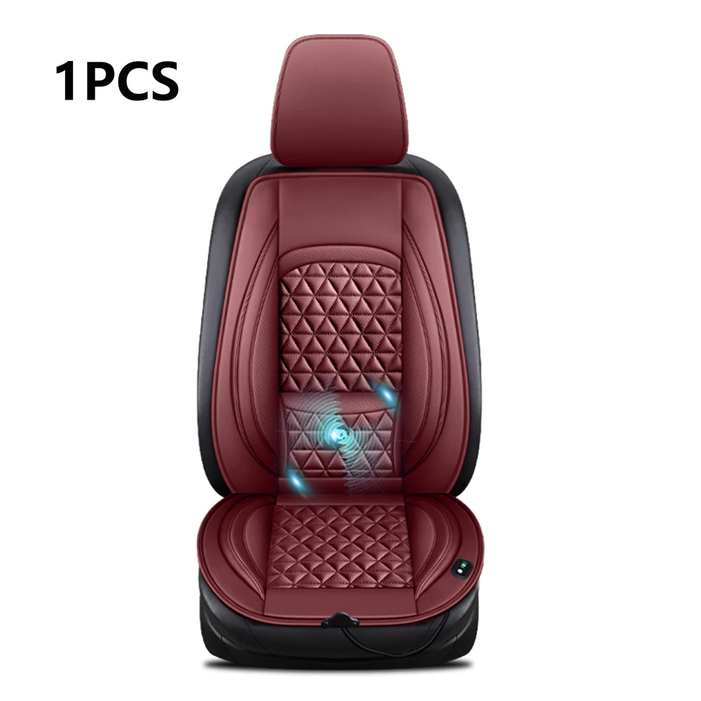 thumbnail image 1 of Funda de asiento de coche con masaje eléctrico de 12 V/24 V CC, cojín para silla, almohadilla de soporte lumbar transpirable, masajeador de espalda, accesorios interiores para automóvil, 1 of 5