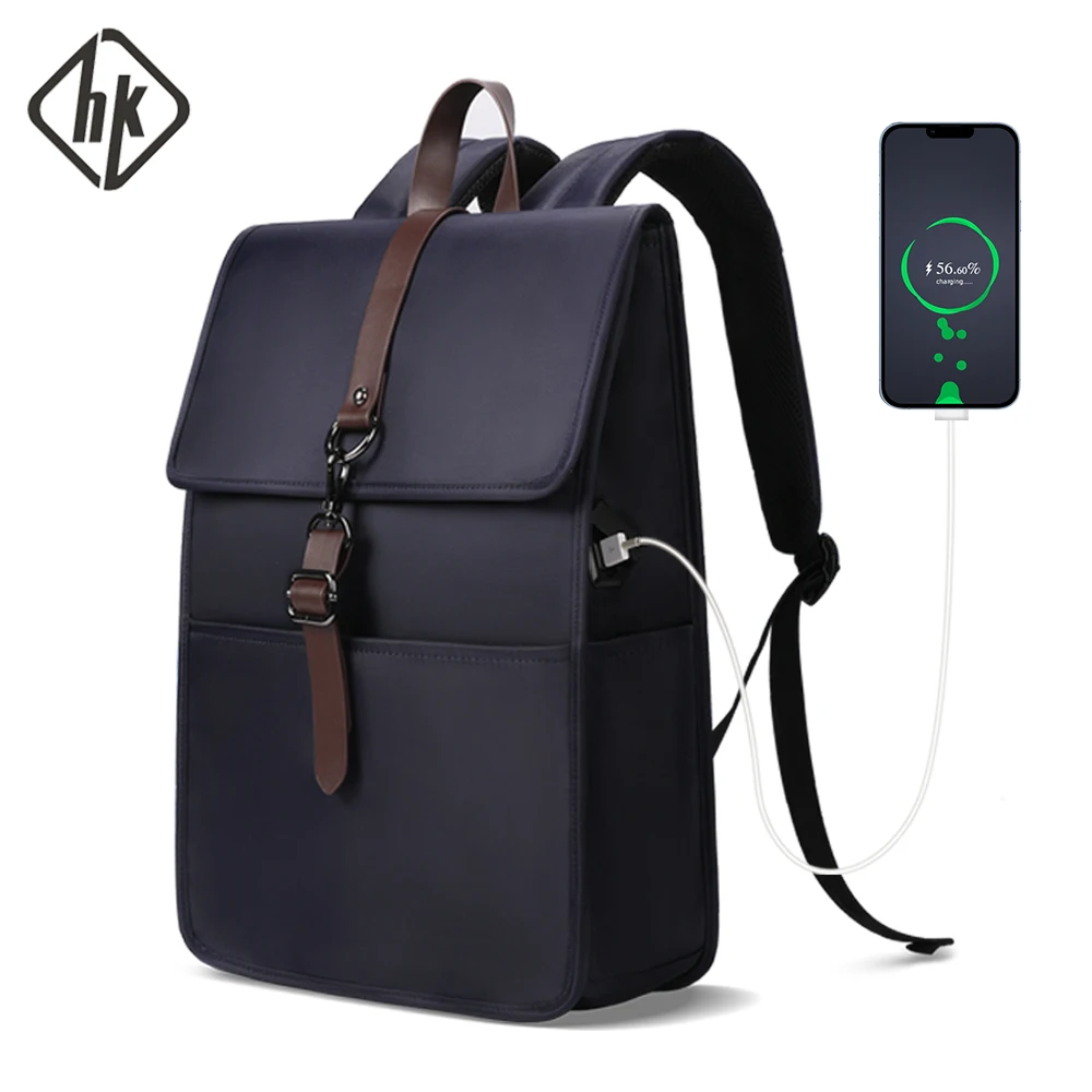 HK Men Backpack Laptop 15.6 Inch Elegant Men's Backpack With USB