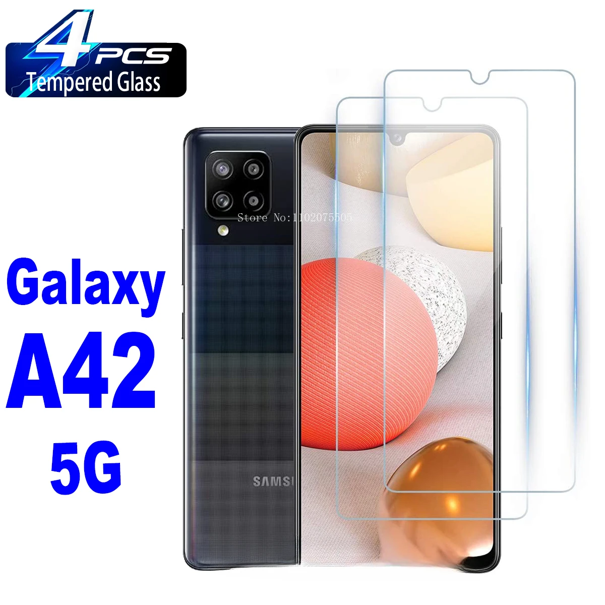 

2/4 шт. закаленное стекло для Samsung Galaxy A42 5G A2 CORE защита для экрана стеклянная пленка Противоударная Водонепроницаемая Бесплатная доставка