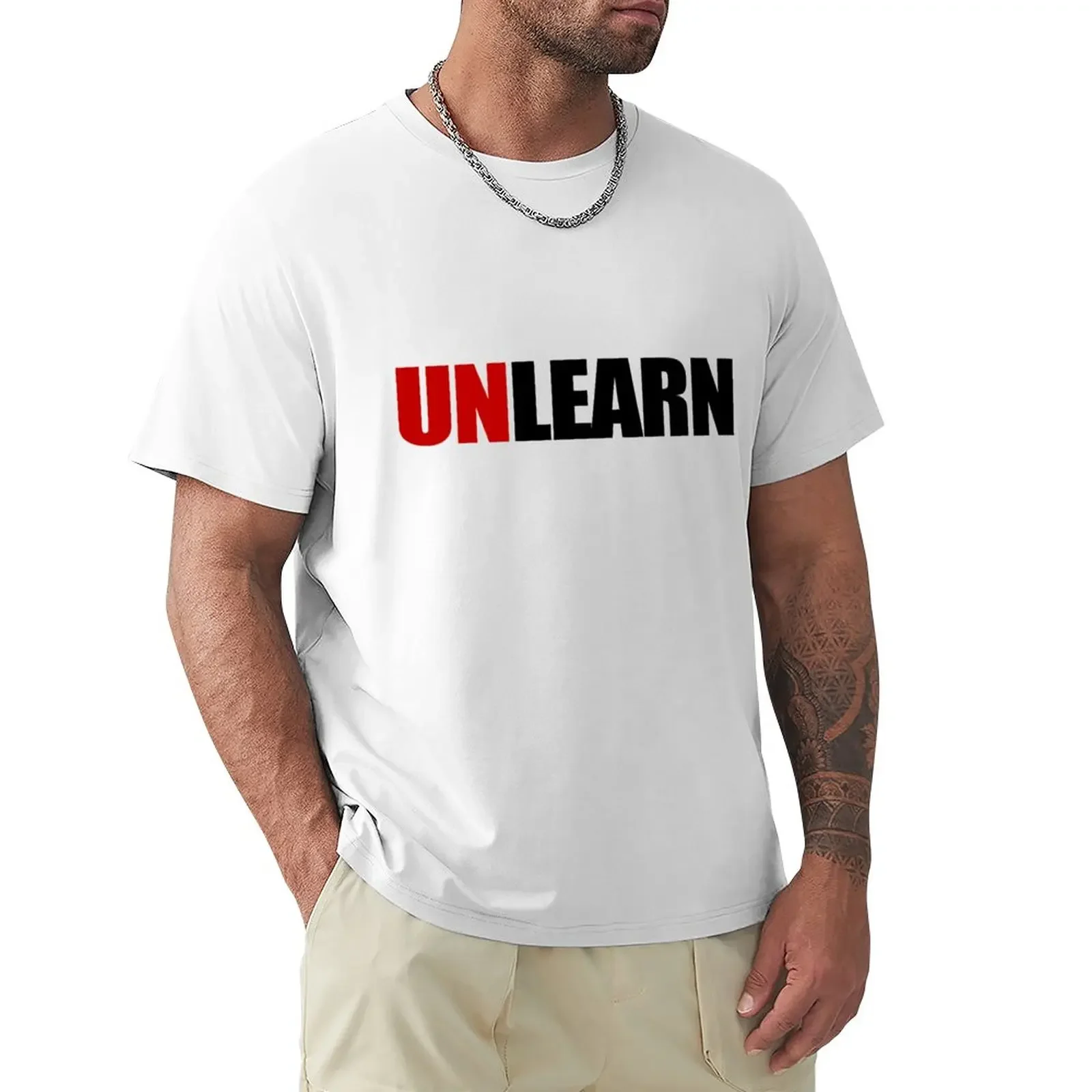 

UNLEARN T-Shirt sweat summer top sports fans mens vintage t shirts