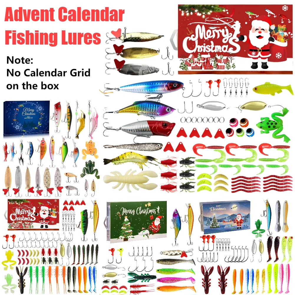 Advent Calendar Fishing Lures Christmas Advent Calendar 24 Days Countdown Fish Bait Xmas Gift For Fisher Angler christmas countdown calendar christmas advent calendar fishing advent calendar