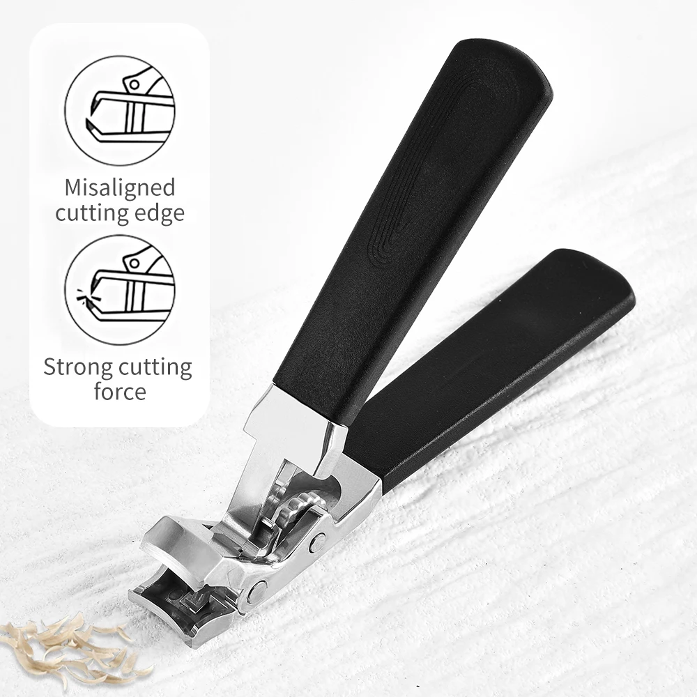 Nail Clipper with Catcher Safety Lock Angled Head Nails Cutters Trimmer Toenail Clipper for Thick Nails 1PCS