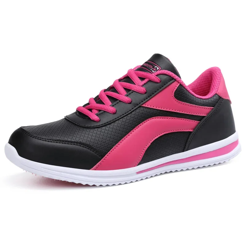 

Women Golf Shoes Leather Breathable Golf Shoes Summer Mesh Spikeless Golf Sneakers Outdoor Golf Training Athletic Shoes Black