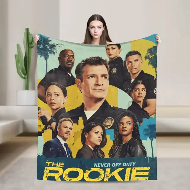 Couverture en flanelle The Rookie Tv Show, literie douce et Durable pour chambre à coucher, Camping, couvre-lit amusant, housse de canapé-lit 1