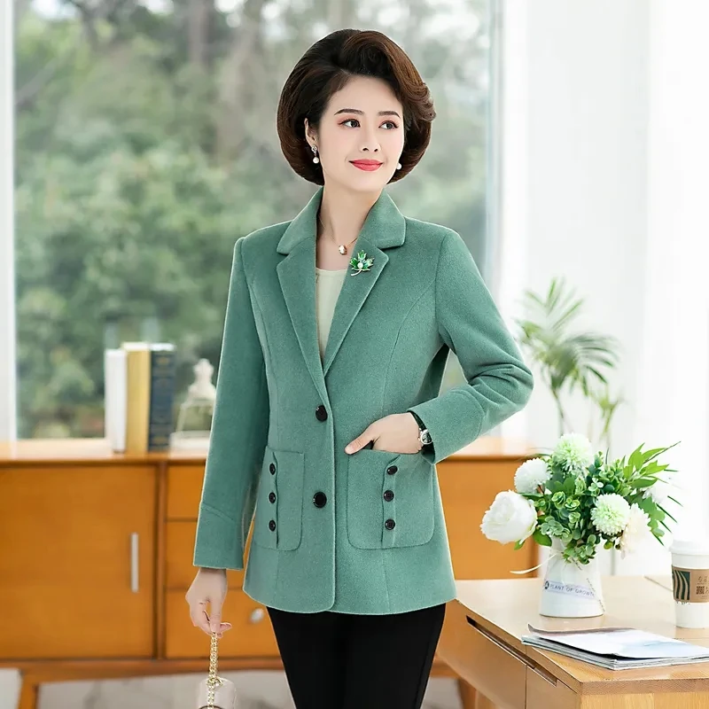 フォーマル・ドレス・スーツ MOUN TEN. washable wool jacket moss 110 MOUN TEN. washable wool jacket / moss
