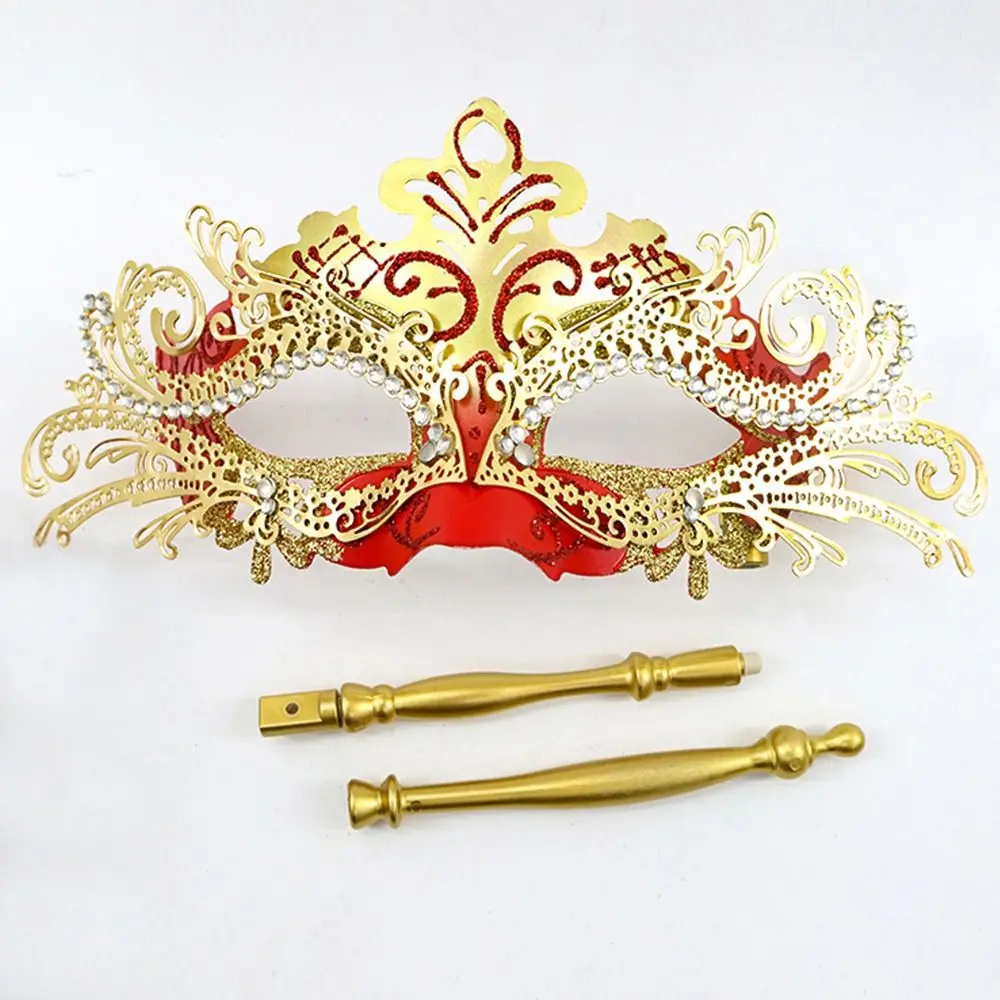 Damen Phoenix Tail Flower Mardi Gras Maskerade Maske mit Holding Stick Kostüm Maske Halloween – Detail 11