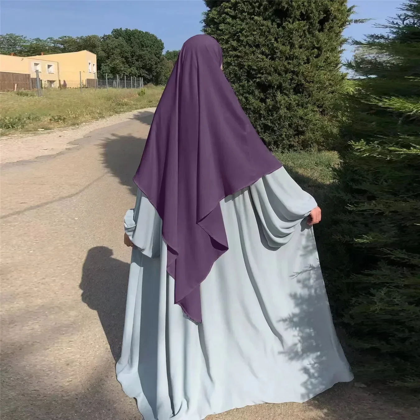 Ramadan Eid Prayer Garment Long Khimar for Muslim Women Hijab Scarf Abaya Wrap Sleeveless Tops Islam Abayas Niqab Hijabs Jilbab