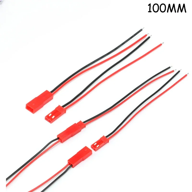 

10pair/lot JST Plug Wire Cable 100mm 2Pin Male Female Connector 22AWG For RC Battery Helicopter DIY FPV Drone Quadcopter