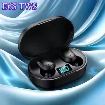 Cuffie Bluetooth wireless E6S con display a LED Auricolari stereo per bassi profondi con microfono Auricolari wireless 1