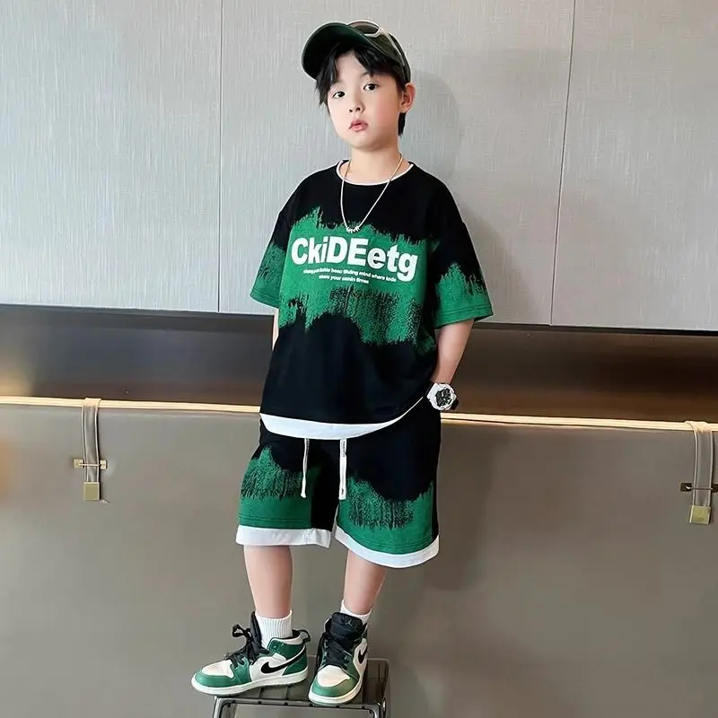 Sportswear Set Boys' Clothes Cartoon Children's Fashion Tops 2025 New Clothing Kid Costume Shorts for Boy Tracksuit Korean Sets - 2