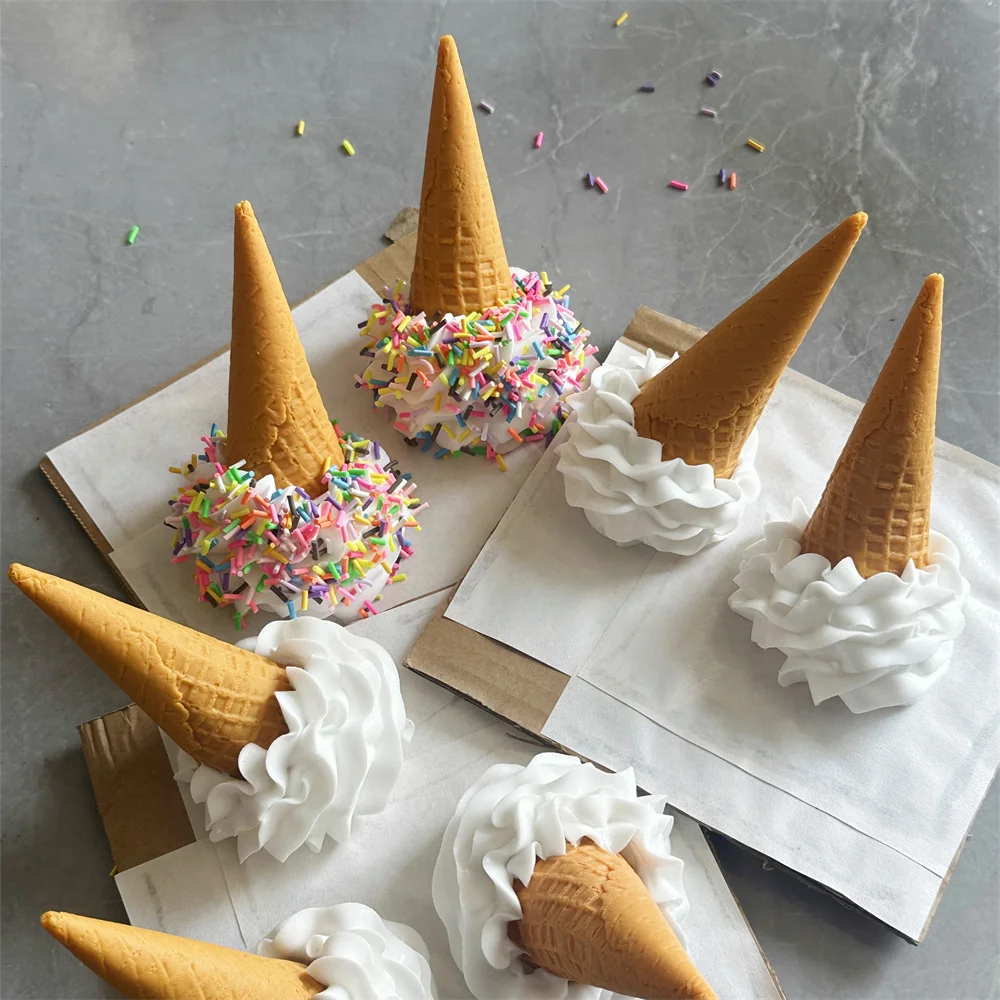 面白いドロップアイスクリームコーンドアストッパーかわいい 3D 抗