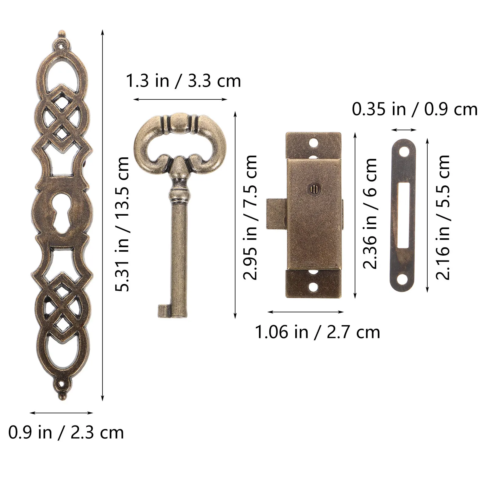 금속 도어 플로어 스탠딩 시계 실린더 빈티지 기계식 잠금 키 DIY 액세서리 키트 가구 서랍 손잡이