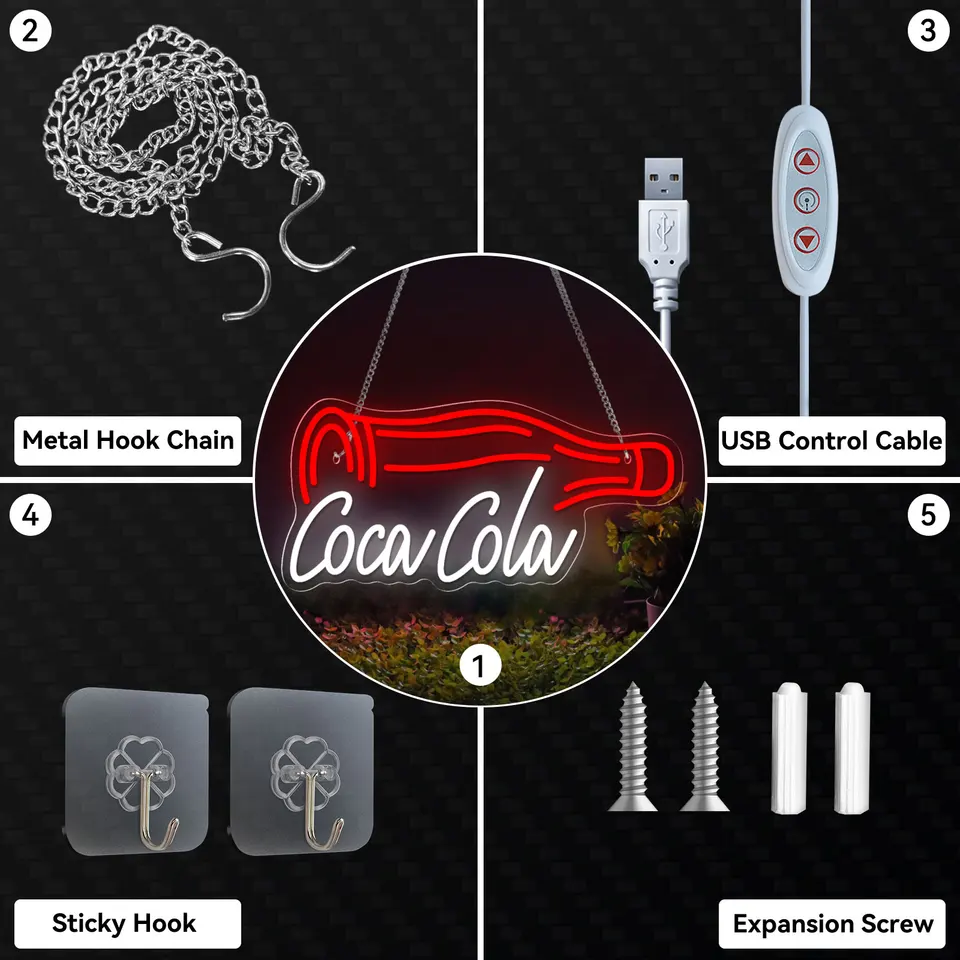 コカ・コーラ LEDネオンサイン 電飾看板 動作確認 Amazon | ネオンサイン COKE NEON SIGN コカ コーラ おしゃれ 饮