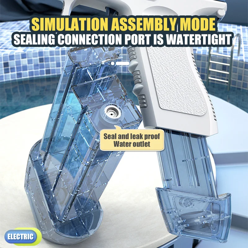 어린이 전동 물총 장난감 휴대용 자동 물총 어린이 여름 야외 슈팅 게임 해변 수영장 장난감 선물