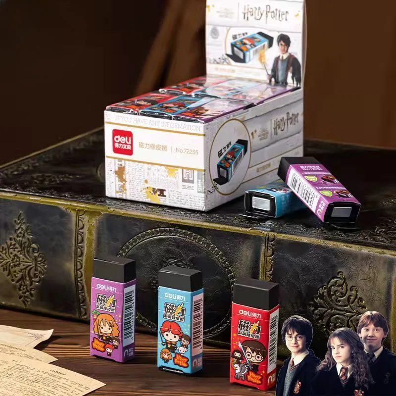 애니메이션 해리 지우개 연필 샤프너 학생 노트, 포터 지우개, 부스러기 없음, 흔적 없음, 어린이 학습용 문구 선물