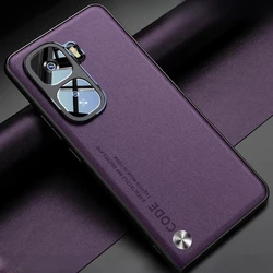 Luxury Silicone PU Leather Protective Phone Case - Shockproof Bumper Cover for IQOO Neo 10 Pro Plus (PURPLE)