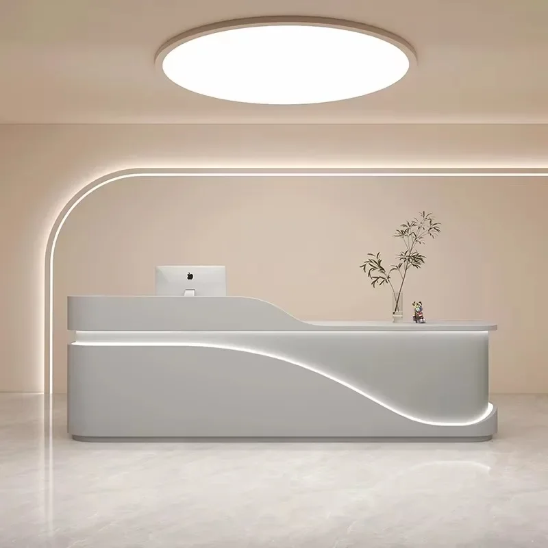 Beauty Institute Reception Desks Clothes Store Hairdressing Restaurant Reception Counter Modern Luxury Empfangstheke Furniture