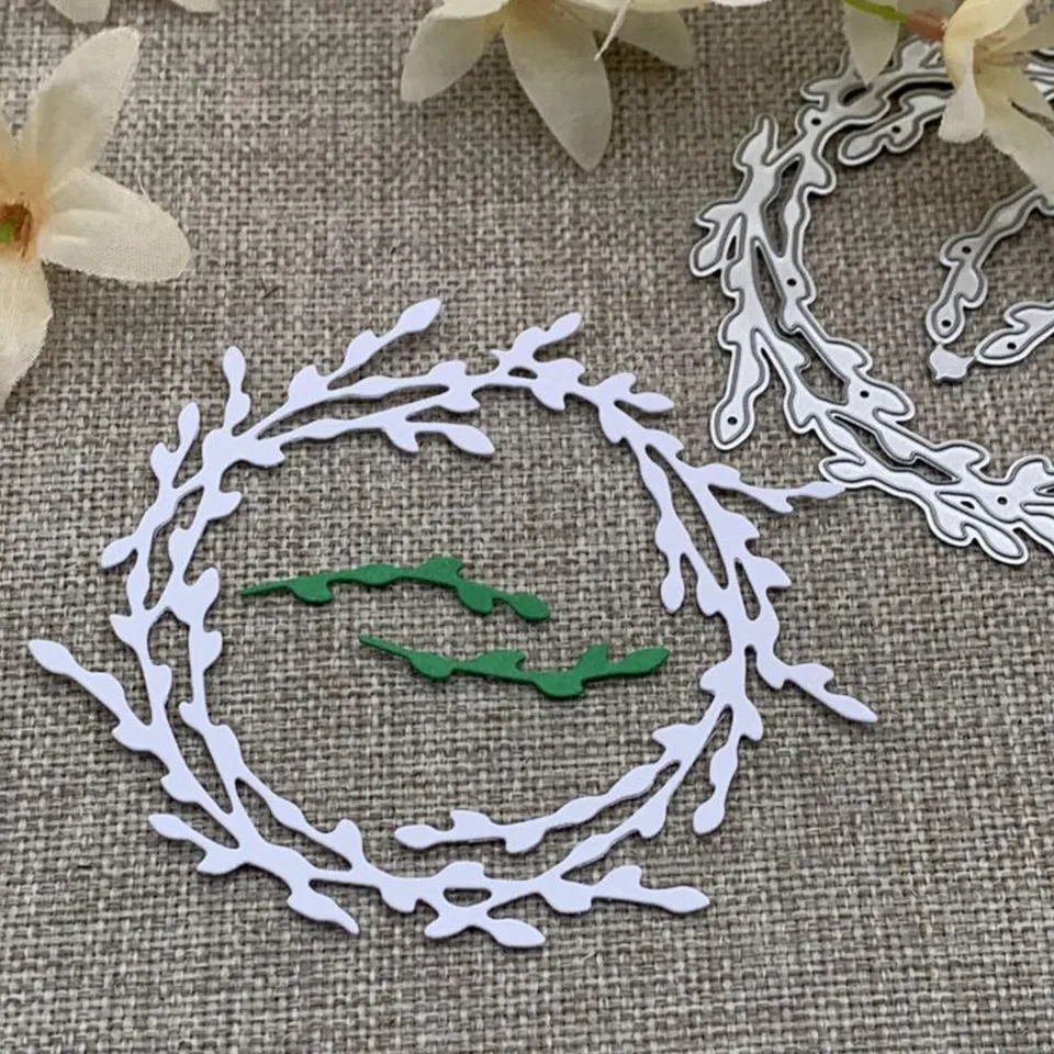 Acheter Matrices De Découpe En Métal, Cadre Circulaire à Lignes Tachetées 3d, Pochoirs Pour Scrapbooking/Album Photo, Timbres Décoratifs, Gaufrage En Papier Artisanal