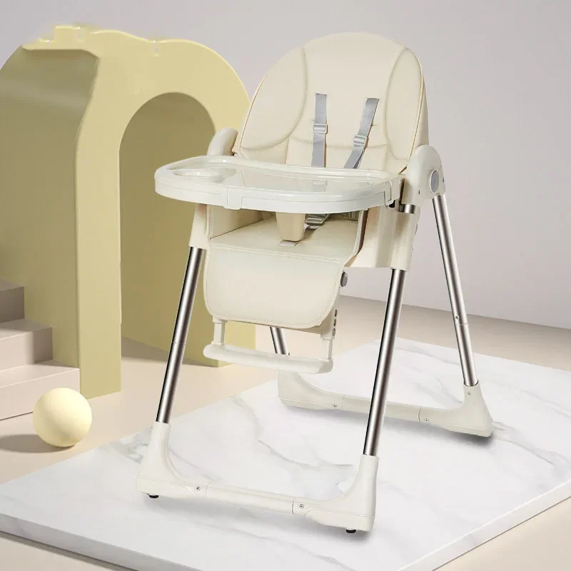 High-foot feeding chair children dining chair foldable Multifunctional portable Household baby dining table and