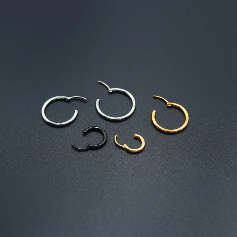 Cerchini Huggie In Acciaio Chirurgico - Anelli Segmentati Per Orecchini Con Cerniera - Foto 8