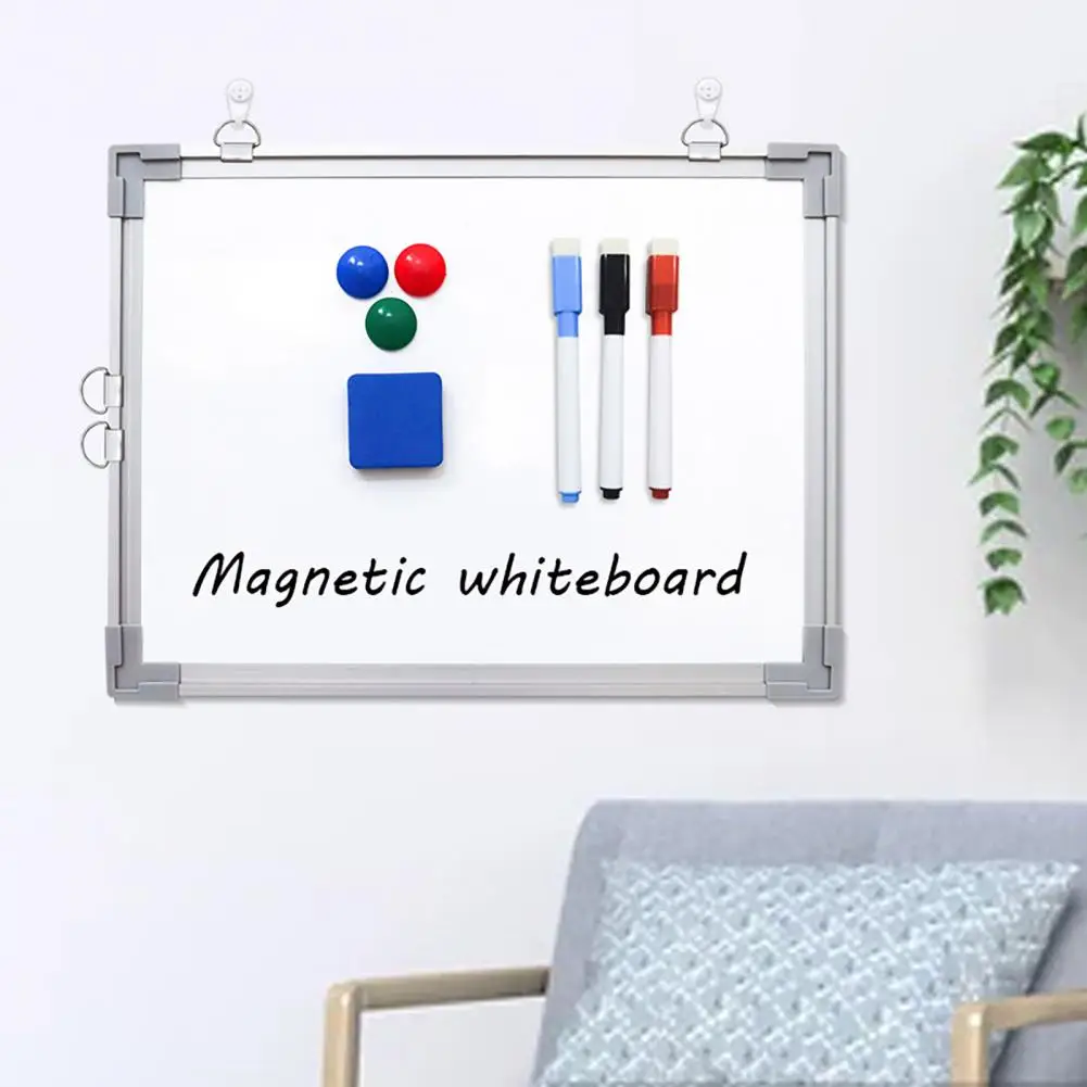 40x30cm Dry Erase Board Double-sided Magnetic Dry Erase Whiteboard with Hooks for Office Classroom 40x30cm Wall for Teaching