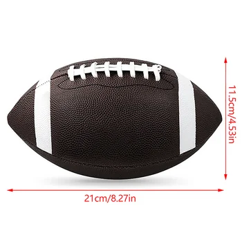 8.5-Inch Youth American Football – Preschool & Student Team Game Ball, Soft PU Leather Inflatable Toy Ball for Kids Training & Sports Play 1