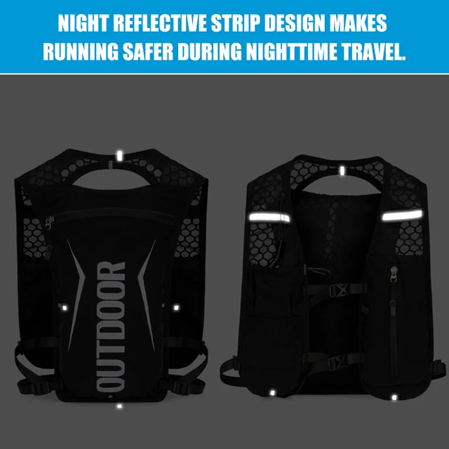 1PCS Running Hydration Vest Backpack, Lightweight Water Backpack Running Vest for Women Men Hiking Biking Cycling Jogging 3