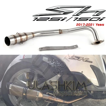 SH125 Motorcycle Exhaust Full System Modified Front Middle Link Pipe Muffler For Honda SH150 SH150I Sh125i Exhaust 2017 To 2021