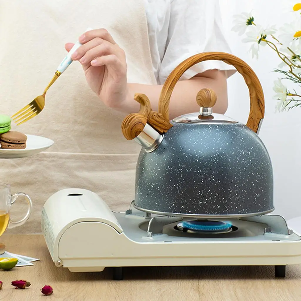 Whistling Tea Kettle Tea Pot Water Kettle Bakelite Handle Loud Whistle for Gas Induction Gas Electric Applicable