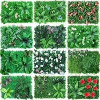 Green Artificial Plants Wall Panel Plastic Outdoor Lawns Fake Flowers Decor  Wedding Backdrop Party Garden Grass Flower Wall 2