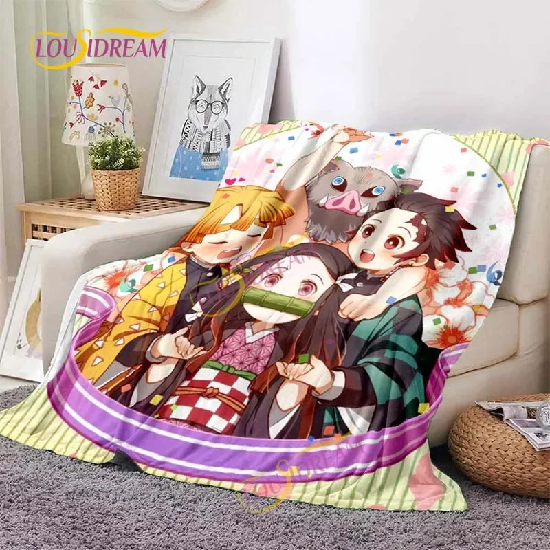 Japanese anime Demon Slayer printed blanket living room bedspread sofa travel office throw blanket quilt 5 size 2