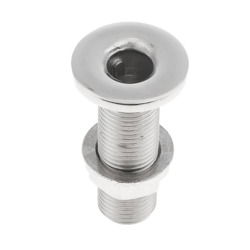 Marine 316 Stainless Steel Thru Hull Bilge Fitting Drain Connector for 3/4