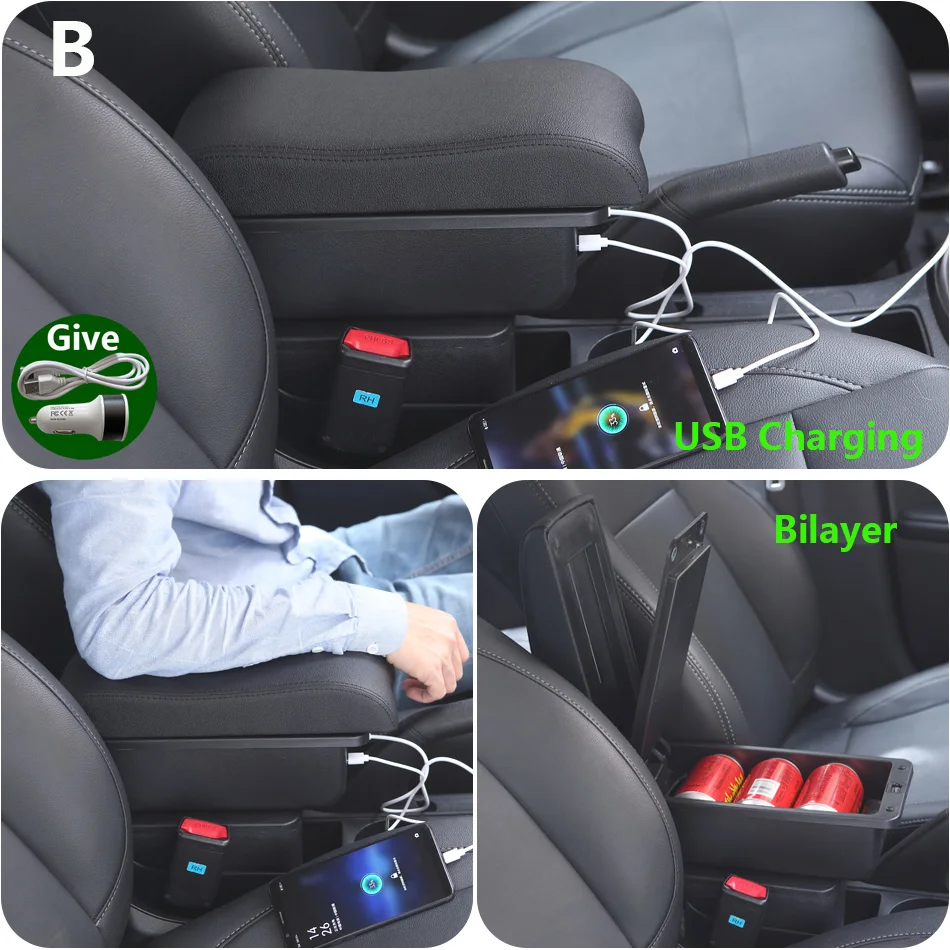 センターコンソール二層収納ボックス にとって 起亜用ピカントアームレストボックスインテリア改造部品アクセサリー収納灰皿 USB 自動  センターコンソール二層収納ボックス スズキ用 にとって にとって アームレストボックス車のアームレスト収納ボックス改造部品 ... センターコンソール二層収納ボックス のために 起亜用ピカントアームレストボックスインテリア改造部品カーアクセサリー収納ボックス車のア