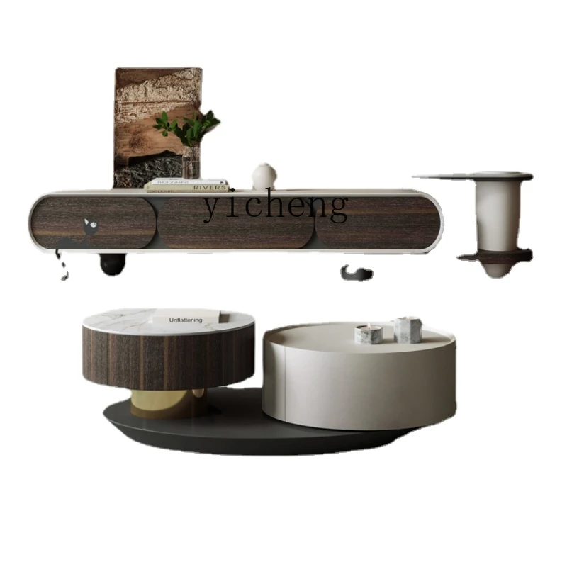 

Xl Coffee Table TV Cabinet Combination Living Room Rock Plate TV Cabinet Retractable