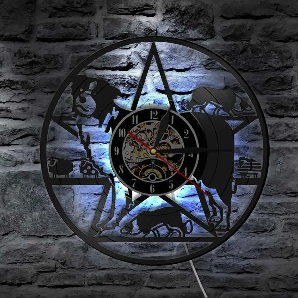 Border Collie Dog Wall Clock Border Collie Training Club Cappelli Dog Breed Wall Decor Vinile Record Orologio Da Parete Amanti Del Cane Regalo