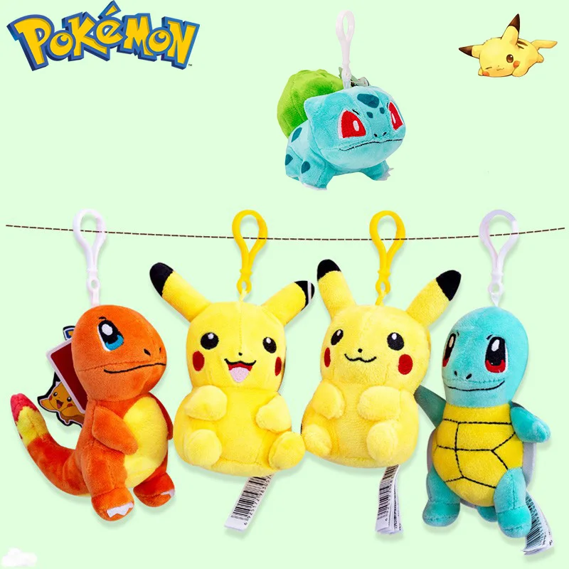 Pokemon Action Figure Pikachu Raichu portachiavi Pokémon portachiavi  Squirtle Psyduck portachiavi zaino ciondolo modello portachiavi auto