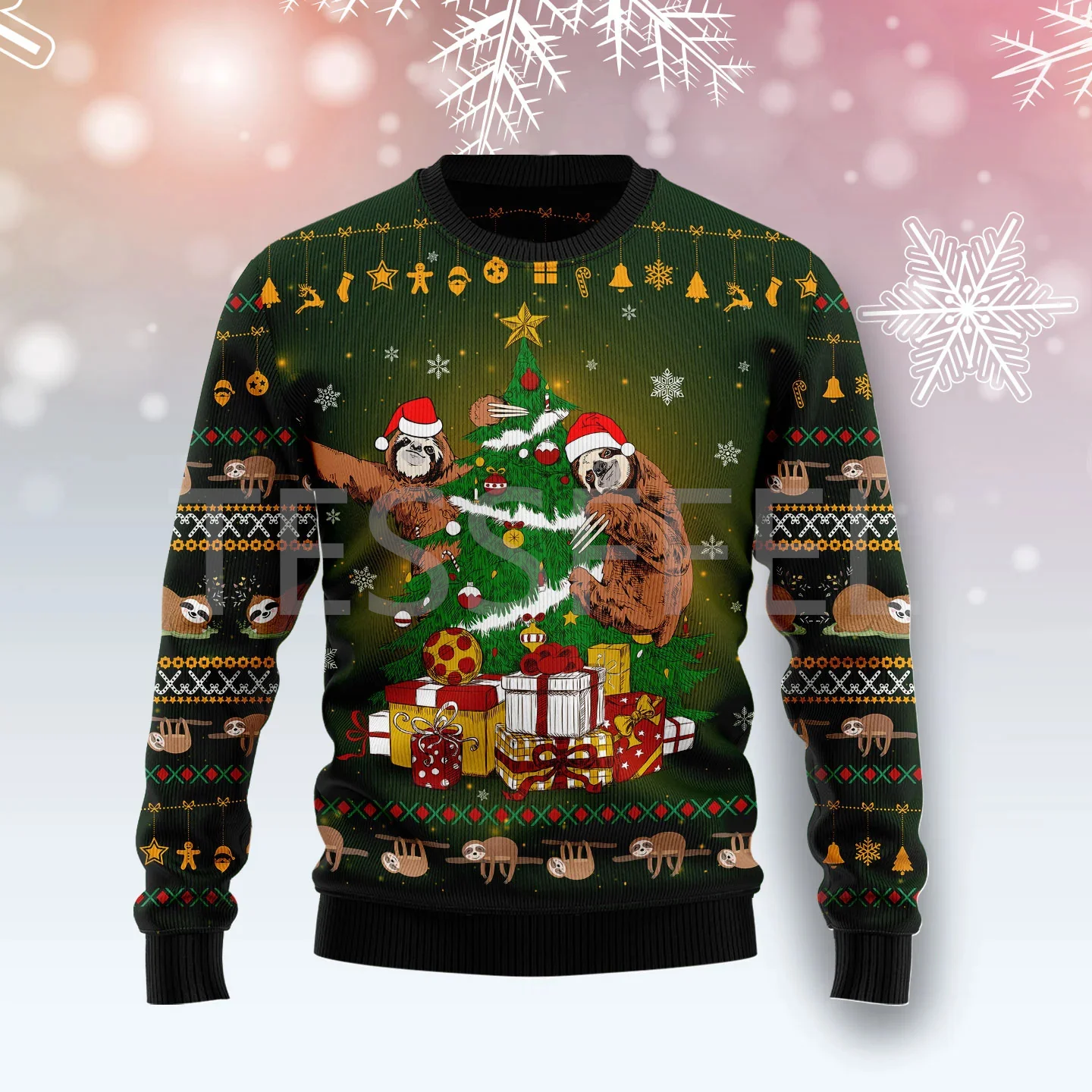thumbnail image 1 of Suéter feo de Navidad para cosplay, dibujo de perro, gato, Papá Noel, tatuaje de manga larga, impresión 3D, otoño e invierno, jersey informal Harajuku 20, 1 of 5