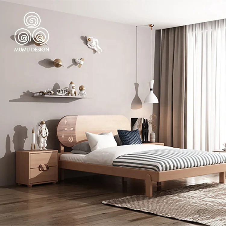 Furniture Children Bedside Drawers Luxury Modern Antique Style Smart Nordic Wooden Nightstand